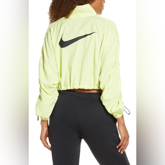 NIKE cropped track jacket- limelight - Picture 4 of 6